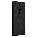 Sony Xperia Pro-I Flip-deksel - Karbonfiber - Svart