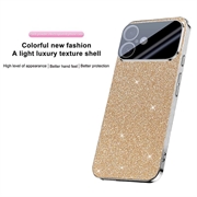 iPhone 17 Glitrende Glitter Hybrid-deksel - Gull