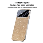 iPhone 17 Glitrende Glitter Hybrid-deksel - Gull