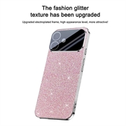 iPhone 17 Glitrende Glitter Hybrid-deksel - Rosa
