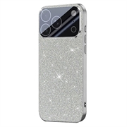 iPhone 17 Pro Glitrende Glitter Hybrid-deksel - Sølv