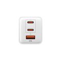 Spigen Essential 47W GaN-vegglader - 2x USB-C, 1x USB-A - hvit
