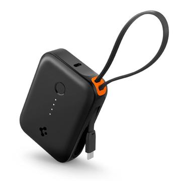 Spigen Essential EA3010BT Powerbank 10000mAh med USB-C-kabel - svart