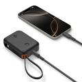 Spigen Essential EA3010BT Powerbank 10000mAh med USB-C-kabel - svart
