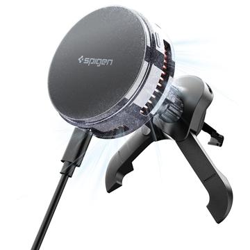 Spigen Essential EV25MFAQ Qi2.2 Peltier MagSafe bilholder/lader 25W - svart