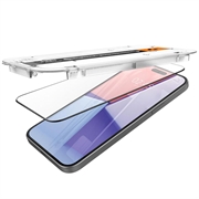 iPhone 15 Pro Spigen Glas.tR Ez Fit Full Cover Beskyttelsesglass - 2 Stk. - Svart Kant