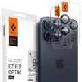 Spigen Glas.tR Ez Fit Optik Pro iPhone 14 Pro/14 Pro Max/15 Pro/15 Pro Max Kamera Linse Beskytter - Titanblått