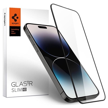 Spigen Glas.tR Slim HD iPhone 14 Pro Max Skjermbeskytter - Svart
