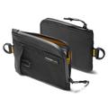 Spigen LF300 myk RFID-kortholder med glidelåslomme og nettinglomme - svart