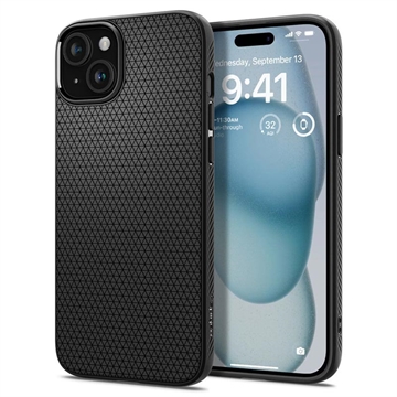 iPhone 15 Plus Spigen Liquid Air TPU-deksel - Svart