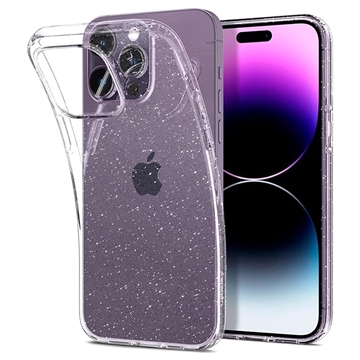 Spigen Liquid Crystal Glitter iPhone 14 Pro Deksel - Gjennomsiktig