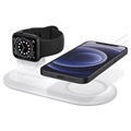 Spigen MagFit Duo Ladestasjon til Apple MagSafe, Apple Watch - Hvit