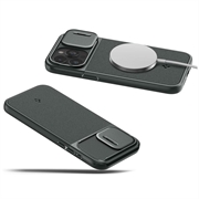 iPhone 15 Pro Max Spigen Optik Armor Mag Deksel - Mørkegrønn