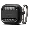 Samsung Galaxy Buds3/Buds3 Pro/Buds3 FE Spigen Rugged Armor TPU-deksel - Svart