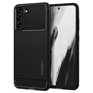 Spigen Rugged Armor Samsung Galaxy S21 FE 5G TPU-deksel - Svart