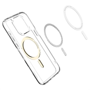 iPhone 15 Pro Spigen Ultra Hybrid Mag Deksel - Gull / Klar