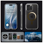 iPhone 15 Pro Max Spigen Ultra Hybrid Mag Deksel - Gull / Klar