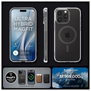 iPhone 15 Pro Max Spigen Ultra Hybrid Mag Deksel - Grafit / Klar