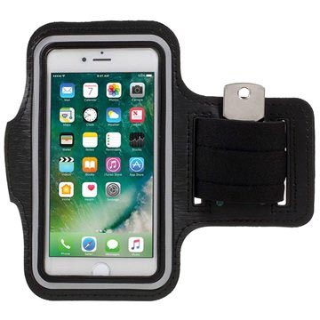 iPhone 7/8/SE (2020) sports armbånd med lommen til nøkler og mynter - svart