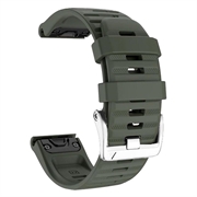 Sportssilikonrem for Garmin Fenix 3 / 3 HR / 5X / 5X Plus / 6X / 6X Pro - Army Grøn