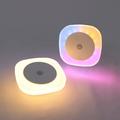 Firkantet magnetisk LED-nattlampe med bevegelsessensor