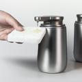 Automatisk såpedispenser i rustfritt stål, 350ml - grå
