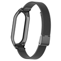 Xiaomi Smart Band 8 Nettingstropp i Rustfritt Stål med Etui - Svart