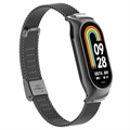 Xiaomi Smart Band 8 Nettingstropp i Rustfritt Stål med Etui - Svart