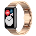Huawei Watch Fit Rustfritt Stål Klokkereim med Butterfly Spenne - Roségull