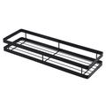 Veggmontert krydderholder i rustfritt stål - 35 cm - svart