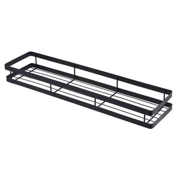 Veggmontert krydderholder i rustfritt stål - 50 cm - svart