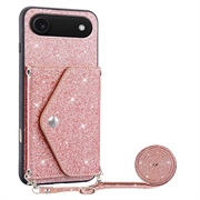 iPhone Air Stardust Deksel med Kortlomme - Rosa