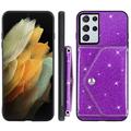 Samsung Galaxy S25 Ultra Stardust Deksel med Kortlomme - Lilla