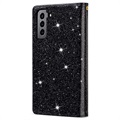 Starlight Series Samsung Galaxy S22 5G Lommebok-deksel - Svart