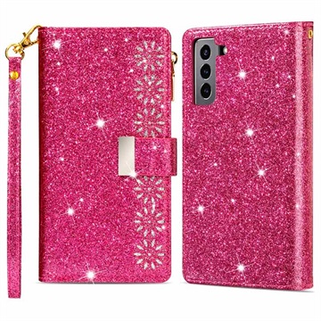 Starlight Series Samsung Galaxy S22+ 5G Lommebok-deksel - Varm Rosa