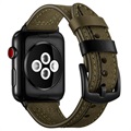Apple Watch Series SE/6/5/4/3/2/1 Stitched Lærrem - 38mm, 40mm - Grønn