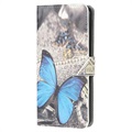 Style-serien Samsung Galaxy A02s Lommebok-deksel - Blå Sommerfugl