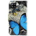 Style-serien Samsung Galaxy A42 5G Lommebok-deksel - Blå Sommerfugl