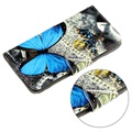 Style-serien Samsung Galaxy A42 5G Lommebok-deksel - Blå Sommerfugl
