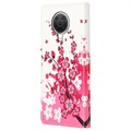 Style-serien Nokia G10/G20 Lommebok-deksel - Rosa Blomster