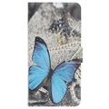 Style-serien Samsung Galaxy A20e Lommebok-deksel - Blå Sommerfugl