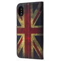 iPhone X / iPhone XS Style-serien Lommebok-deksel - Britisk Flagg