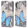 Style-serien iPhone 13 Mini Lommebok-deksel - Blå Sommerfugl