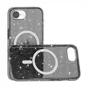 iPhone 16e Stylish Glitter Series Hybrid-deksel - MagSafe-kompatibel - Svart
