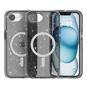 iPhone 16e Stylish Glitter Series Hybrid-deksel - MagSafe-kompatibel - Svart