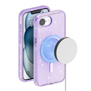 iPhone 16e Stylish Glitter Series Hybrid-deksel - MagSafe-kompatibel - Lilla