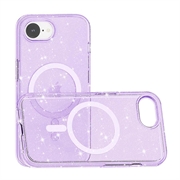 iPhone 16e Stylish Glitter Series Hybrid-deksel - MagSafe-kompatibel - Lilla