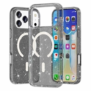 iPhone 18 Pro Stylish Glitter Series Hybrid-deksel - MagSafe-kompatibel - Svart