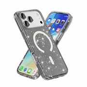 iPhone 18 Pro Stylish Glitter Series Hybrid-deksel - MagSafe-kompatibel - Svart