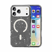 iPhone 18 Pro Stylish Glitter Series Hybrid-deksel - MagSafe-kompatibel - Svart